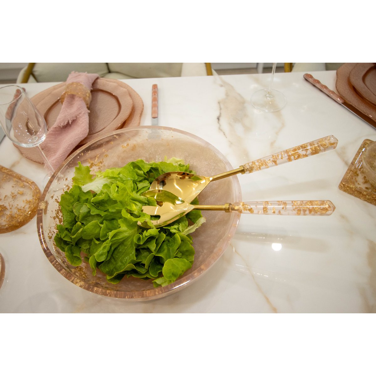 Paillette salad cutlery