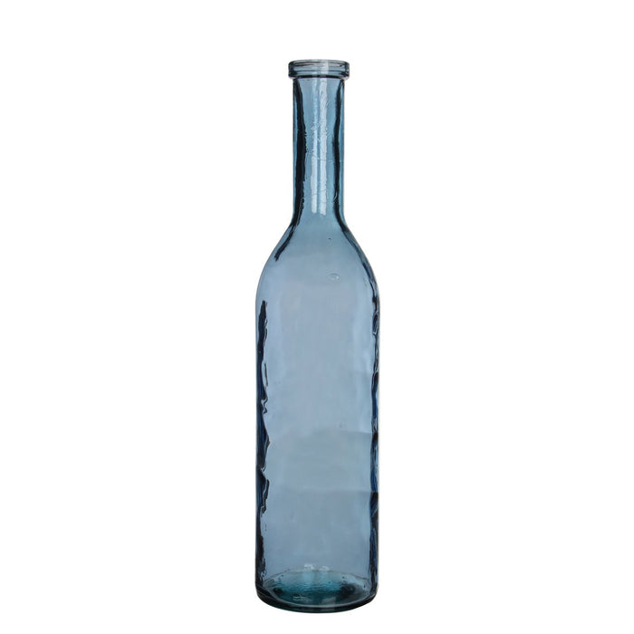 Rioja Flessenvaas - H75 x Ø18 cm - Gerecycled Glas - Lichtblauw