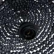 The Wooden Bead Dome Pendant - Black