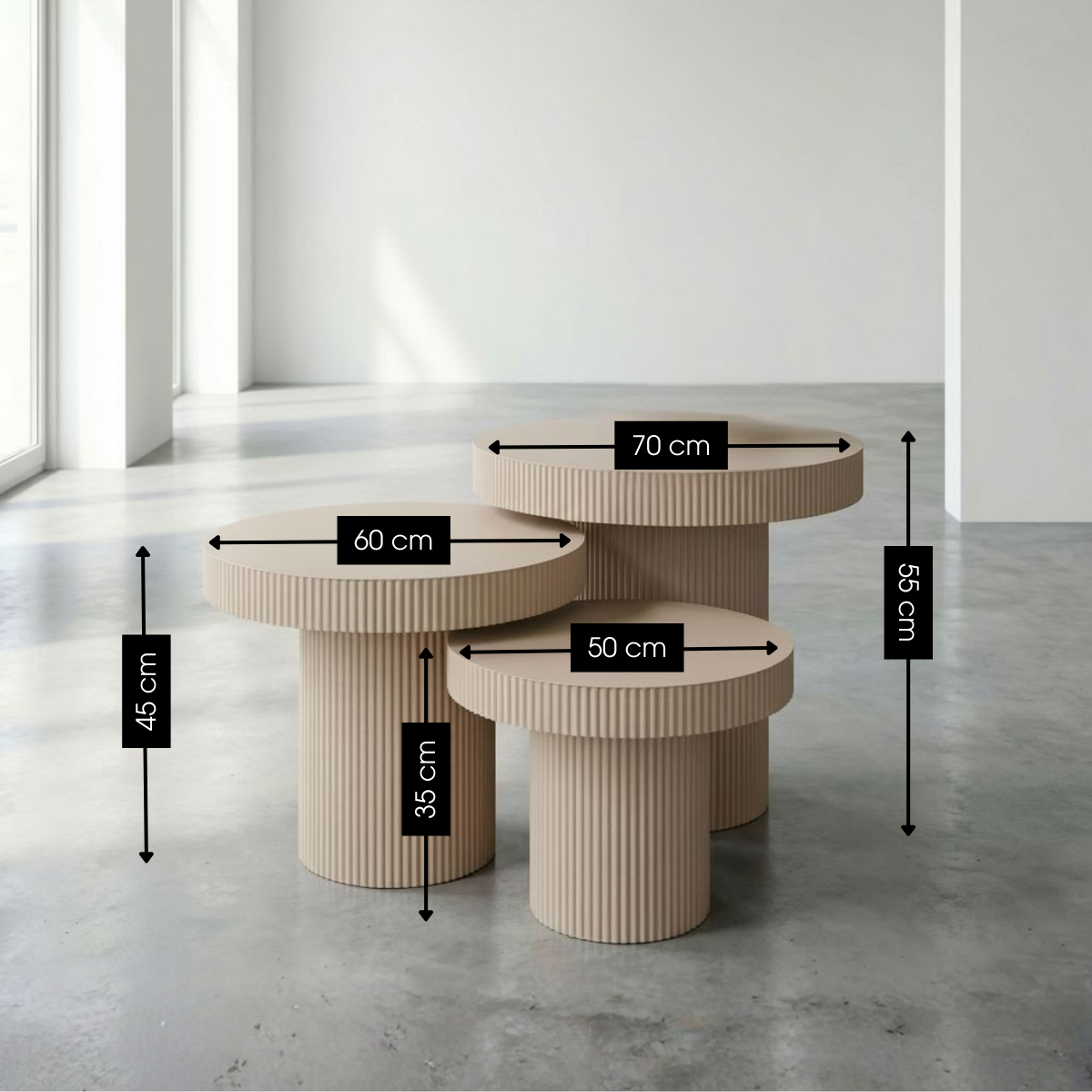 Side table Lux Light brown