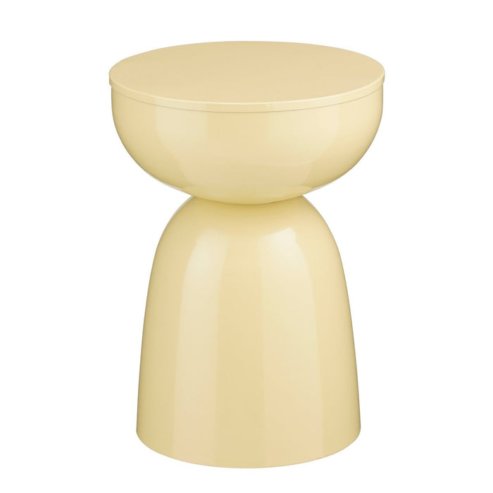 Elliot side table - H45 x Ø32 cm - Iron - Beige