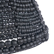 The Wooden Bead Dome Pendant - Black