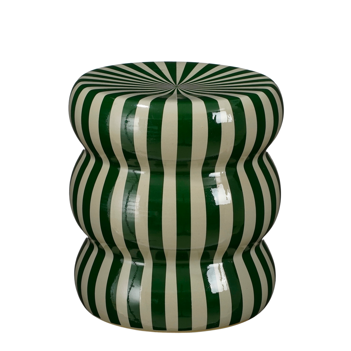 Skipper Side table - H40 x Ø35 cm - Ceramic - Green