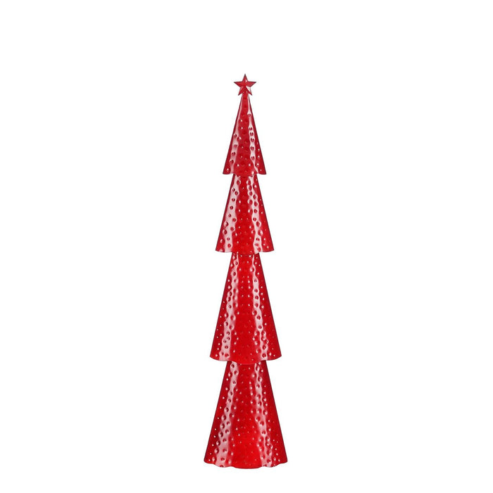 Decoration Christmas tree - L15 x B8 x H68 cm - Iron - Red