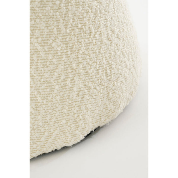 Poef - H46 x Ø49 cm - Gebroken wit