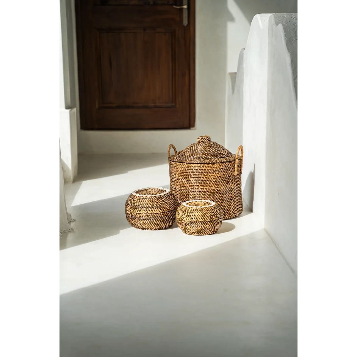 De Koloniale Peek-a-Boo Mand - Natuurlijk Bruin - M