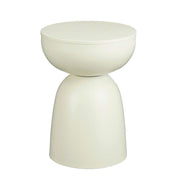 Elliot side table - H45 x Ø32 cm - Iron - Off -White