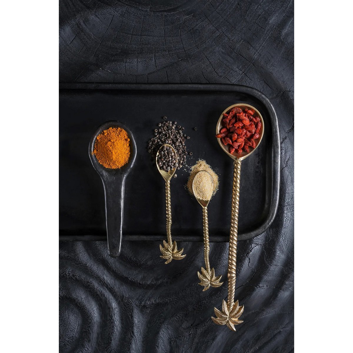 The Palm Tree Salad Spoon - Gold