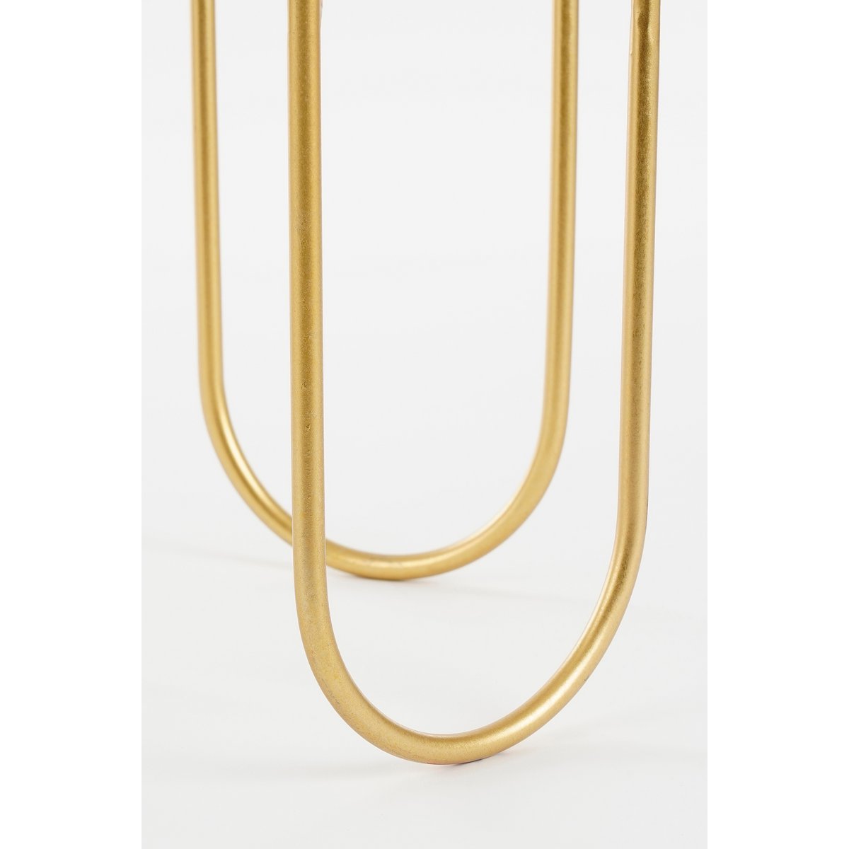 Donau Bloempot op Standaard - Set van 2 - Metaal - H45 x Ø23 cm - Lichtgroen, Goud