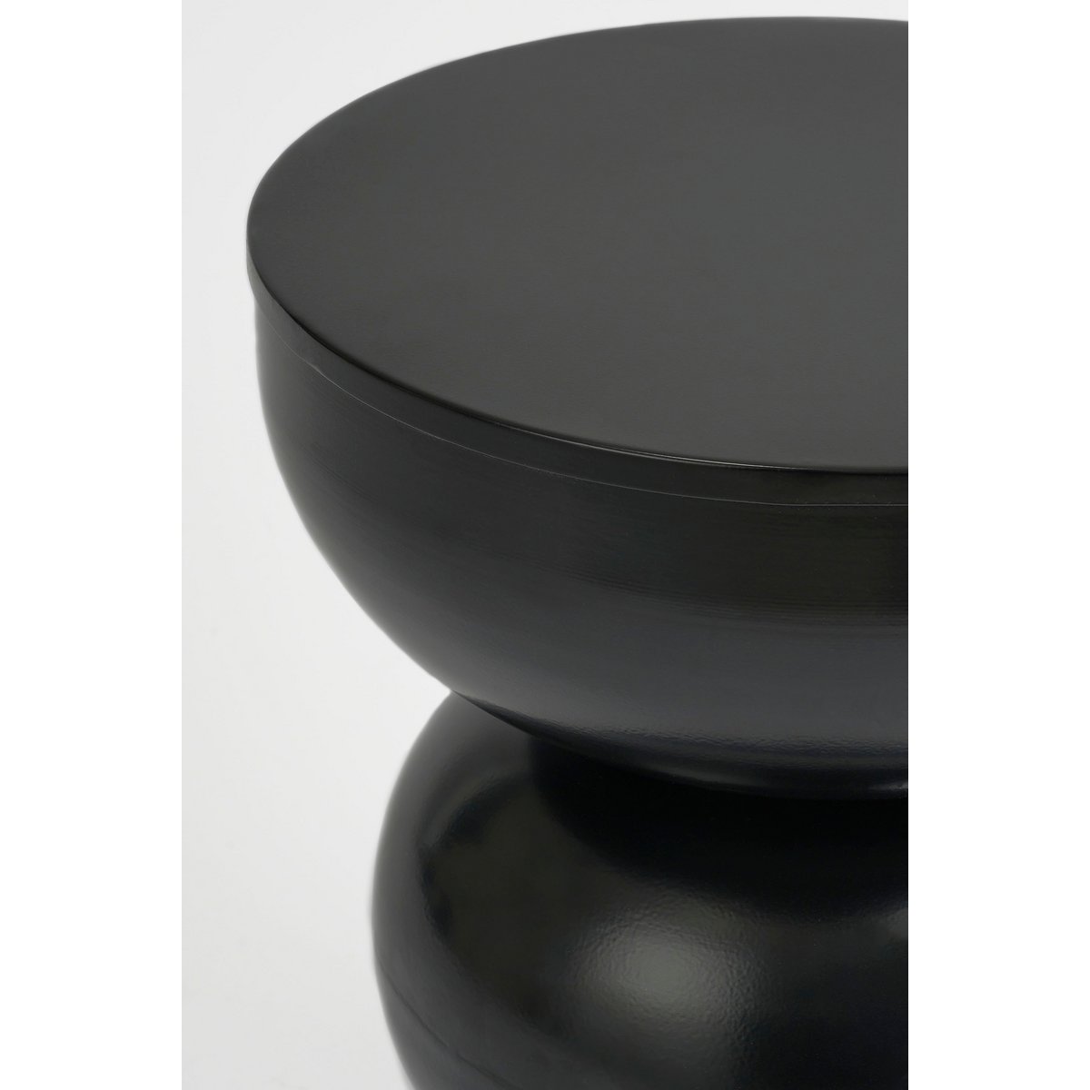 Luna side table - H46 x Ø32 cm - Iron - Black