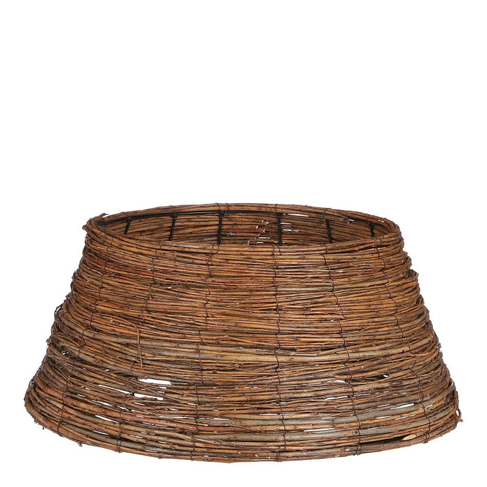 Christmas tree basket - H21 x Ø50 cm - Willow branches - Brown