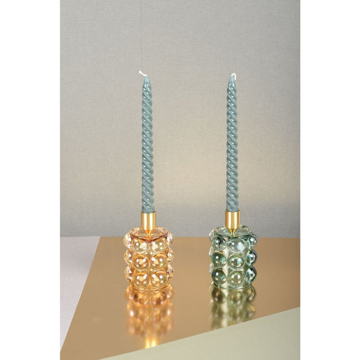 Goud &amp; Groene Bubbels Kaarsenhouders
