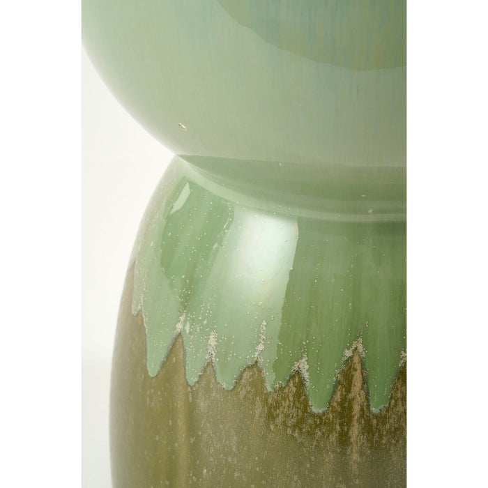 Lucien Bijzettafel - H37 x Ø26 cm - Keramiek - Groen