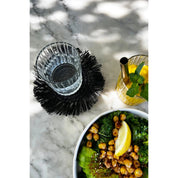 The Fringe Raffia Coaster - Zwart