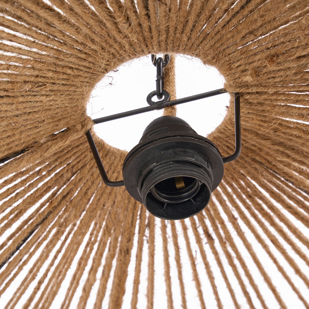 The Wooden Bead Chandelier - Natural - L