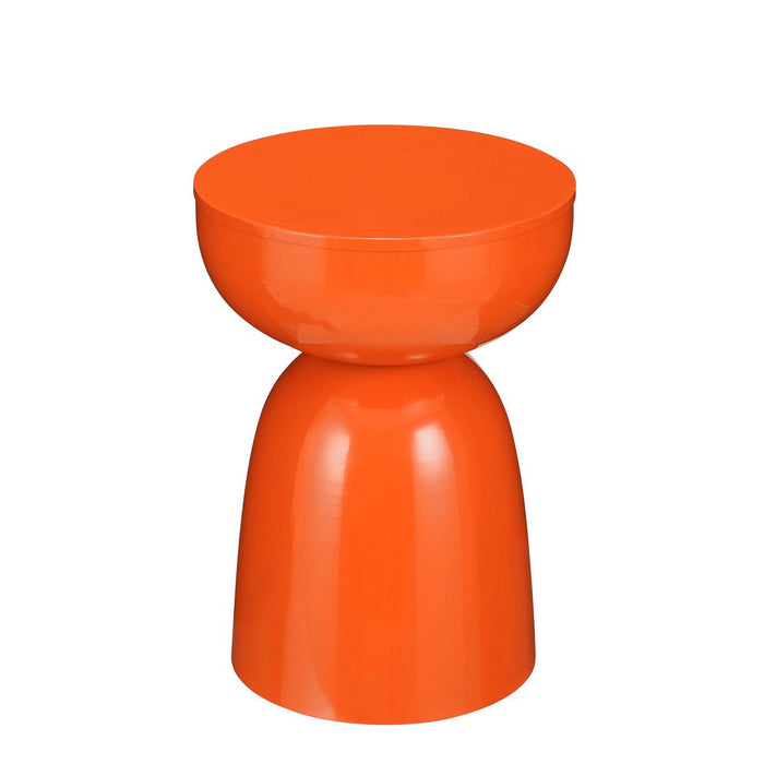 Elliot side table - H45 x Ø32 cm - Iron - Orange