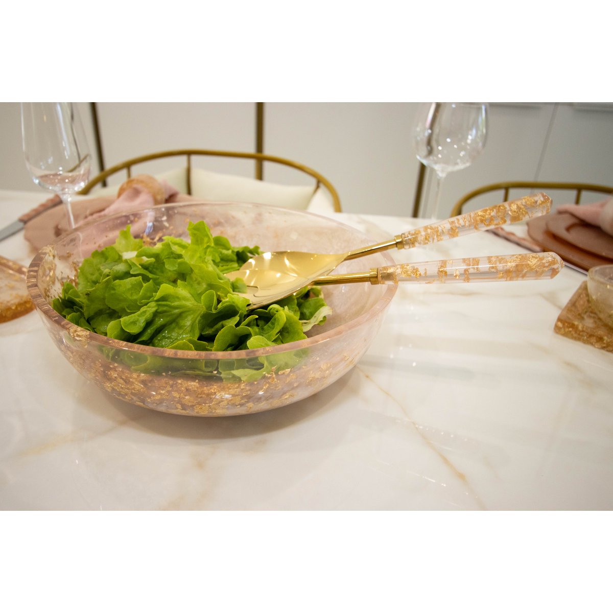 Paillette salad cutlery