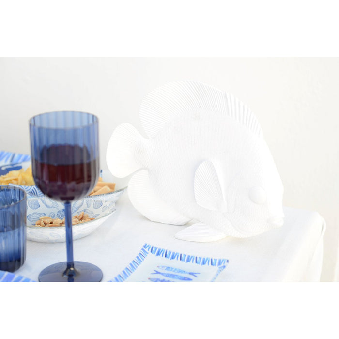 Decorative white fish 29x12x23cm
