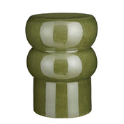 Vendi Side table - H44 x Ø32 cm - Ceramic - Dark green