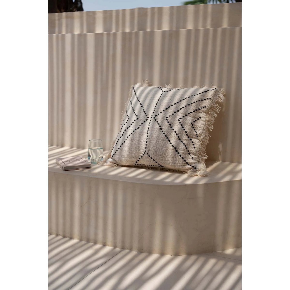 The Tribal Cushion Cover - Natural Black