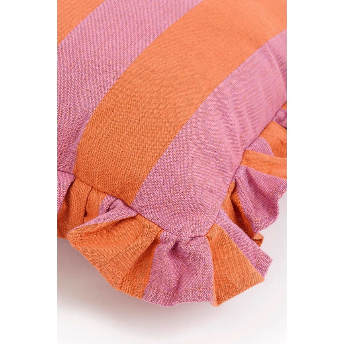 Decorative cushion - L45 x B45 x H10 cm - Cotton - Lilac, Orange