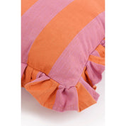 Decorative cushion - L45 x B45 x H10 cm - Cotton - Lilac, Orange