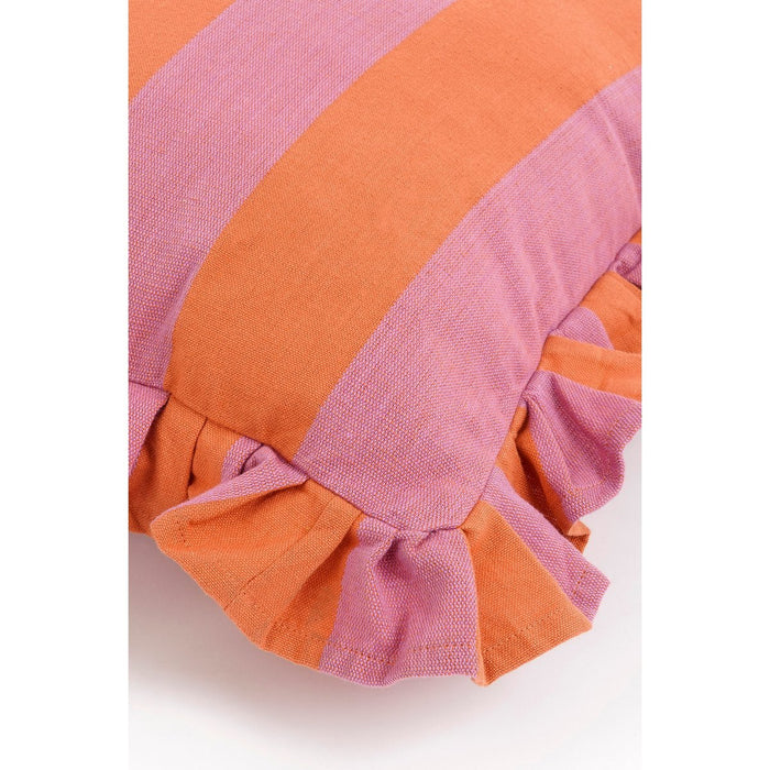 Decorative cushion - L45 x B45 x H10 cm - Cotton - Lilac, Orange