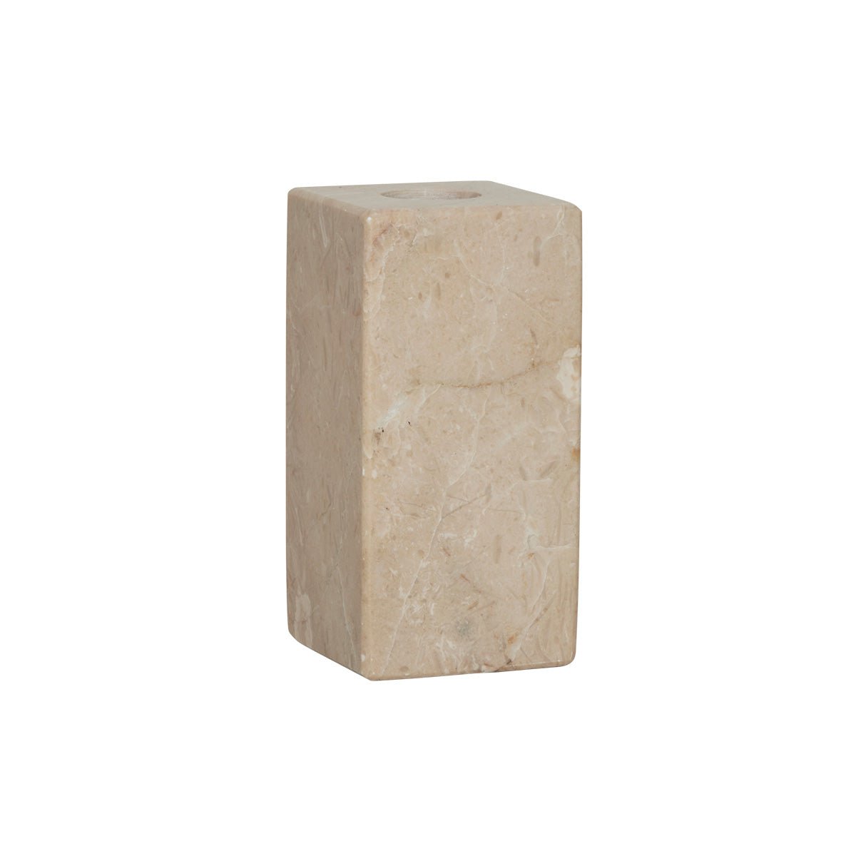 Savi Square Marble Candleholder - High