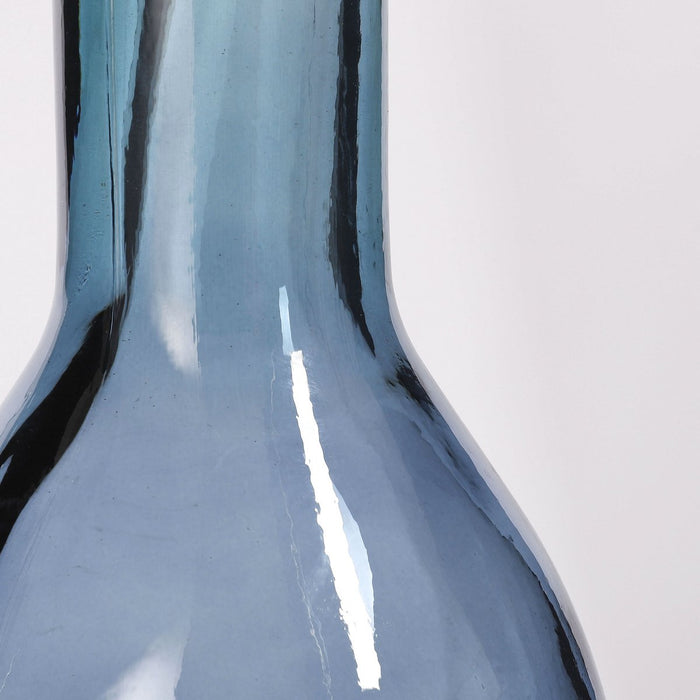 Rioja Flessenvaas - H75 x Ø18 cm - Gerecycled Glas - Lichtblauw
