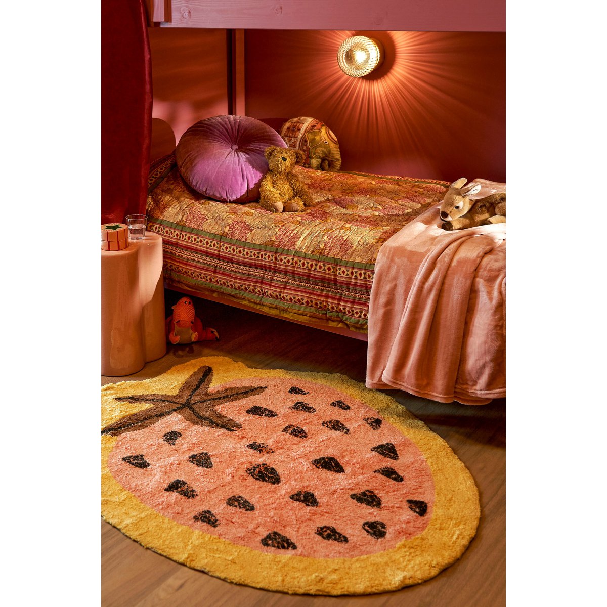 Brazil Bijzettafel - H44 x Ø30 cm - Keramiek - Lichtroze