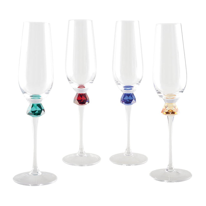 Regenboog Diamant Fluiten - Set van 4