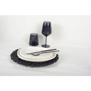 BLACK WATER GLASSES - SET OF 6