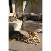 The Cotton Bonita Cushion Cover - Natural Black - 40x40