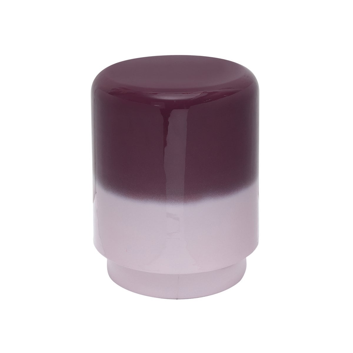 Two-tone purple cylindrical object on a white background