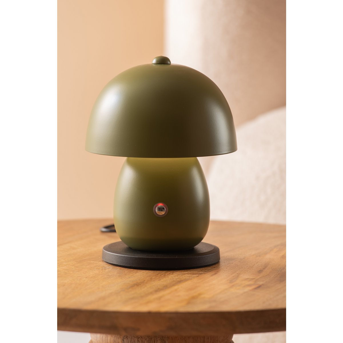 Mushroom LED Table Lamp – Olive Green