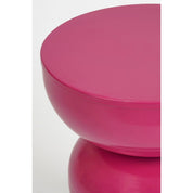 Luna side table - H46 x Ø32 cm - Iron - Fuchsia