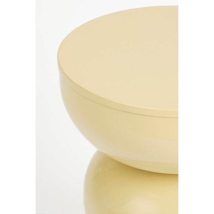 Luna side table - H46 x Ø32 cm - Iron - Beige