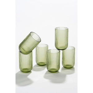 Green Merlot Drinking Glass - Set of 6
