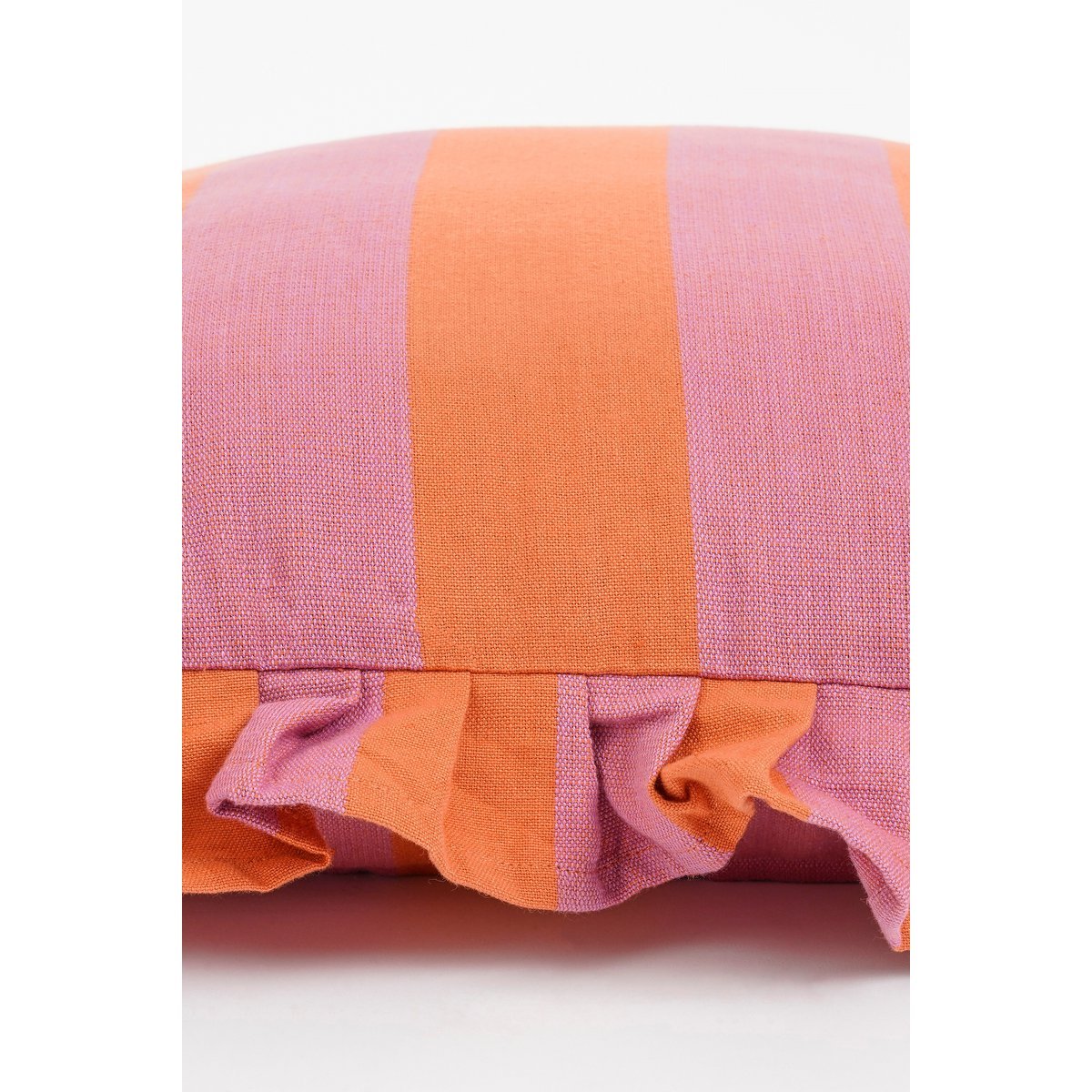 Decorative cushion - L45 x B45 x H10 cm - Cotton - Lilac, Orange