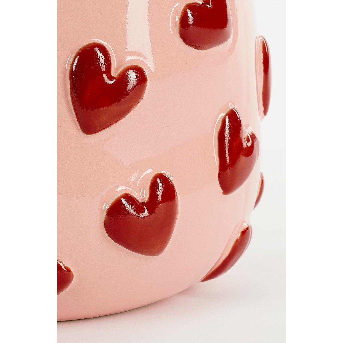 Amora Pink Hearts Vase