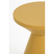 Jim Side table - H45 x Ø31 cm - Iron - Ocher yellow
