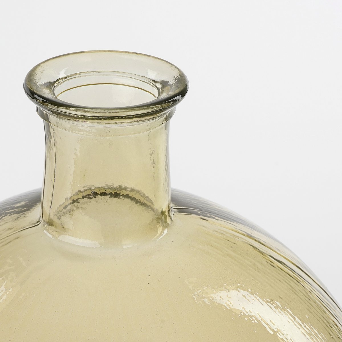 Firenza Bottle Vase - H42 x Ø34 cm - Recycled Glass - Light Brown