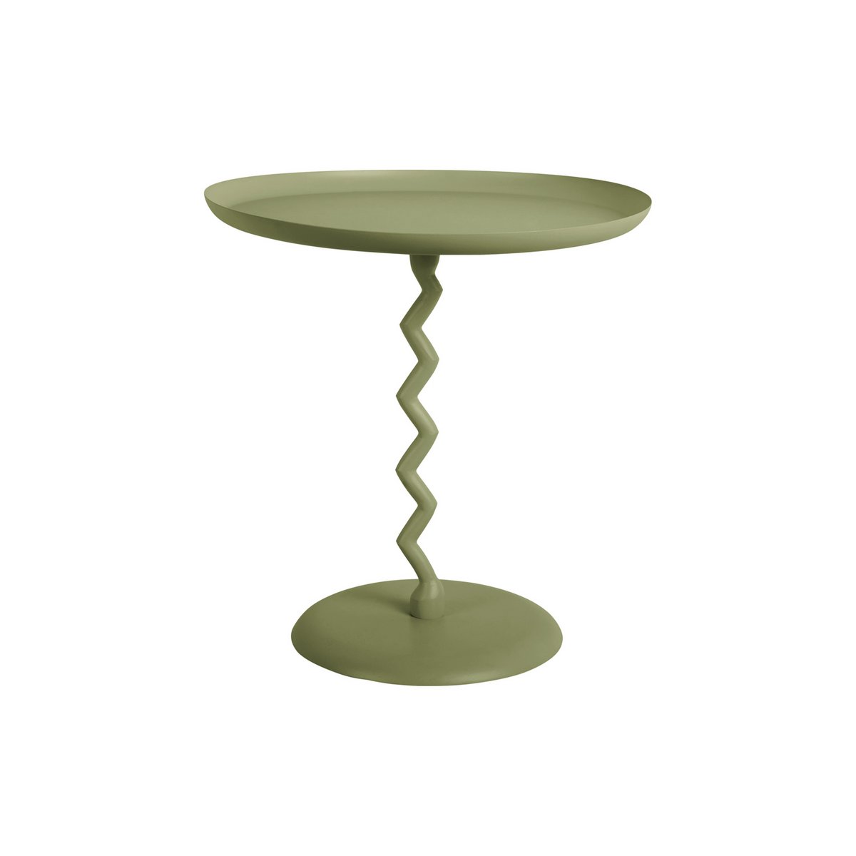 Olive Green Zig Zag Side Table - Medium