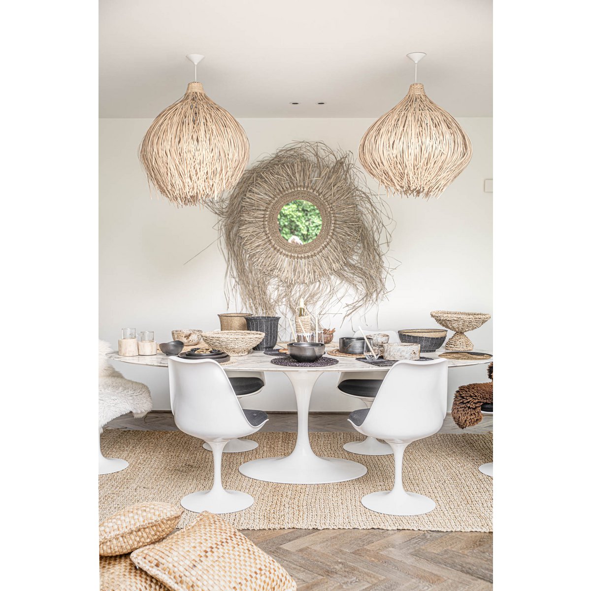 The Shaggy Fig Pendant - Natural - L