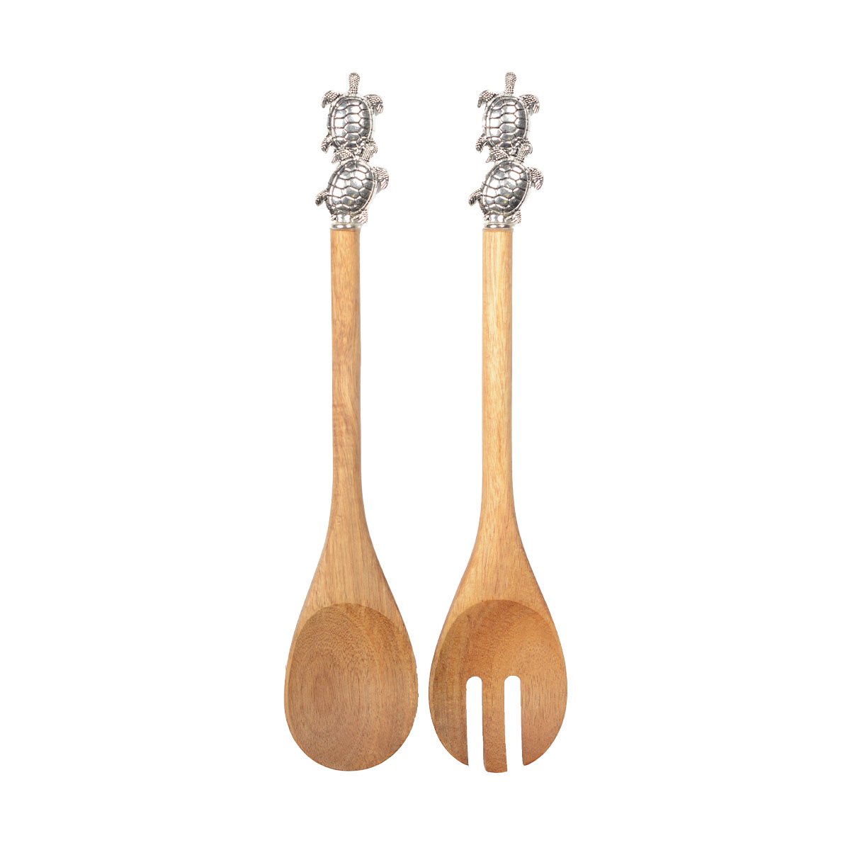 SILVER TURTLE SALAD SERVERS