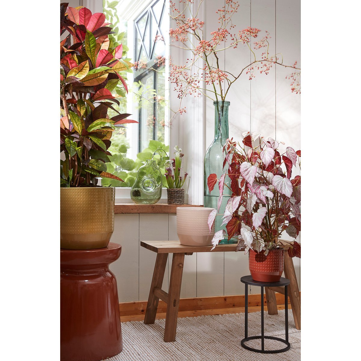 Quinty Side table - Set of 3 - H50 x Ø32 cm - Metal - Black