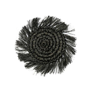 The Fringe Raffia Coaster - Zwart