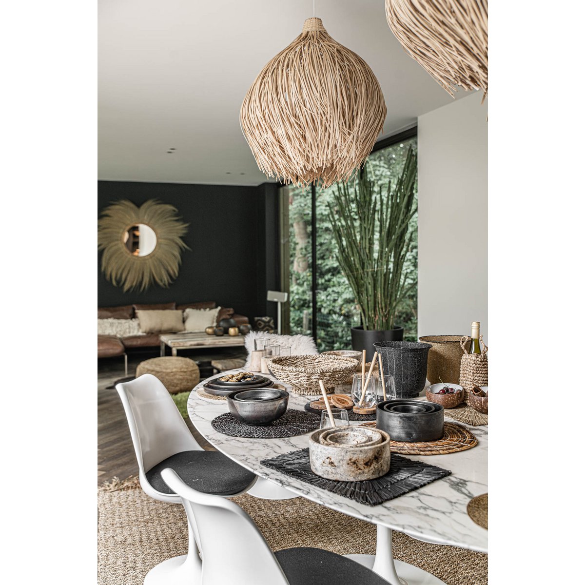 The Shaggy Fig Pendant - Natural - L