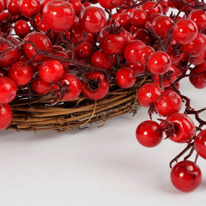 Christmas wreath berries - Ø40 cm - Foam - Red