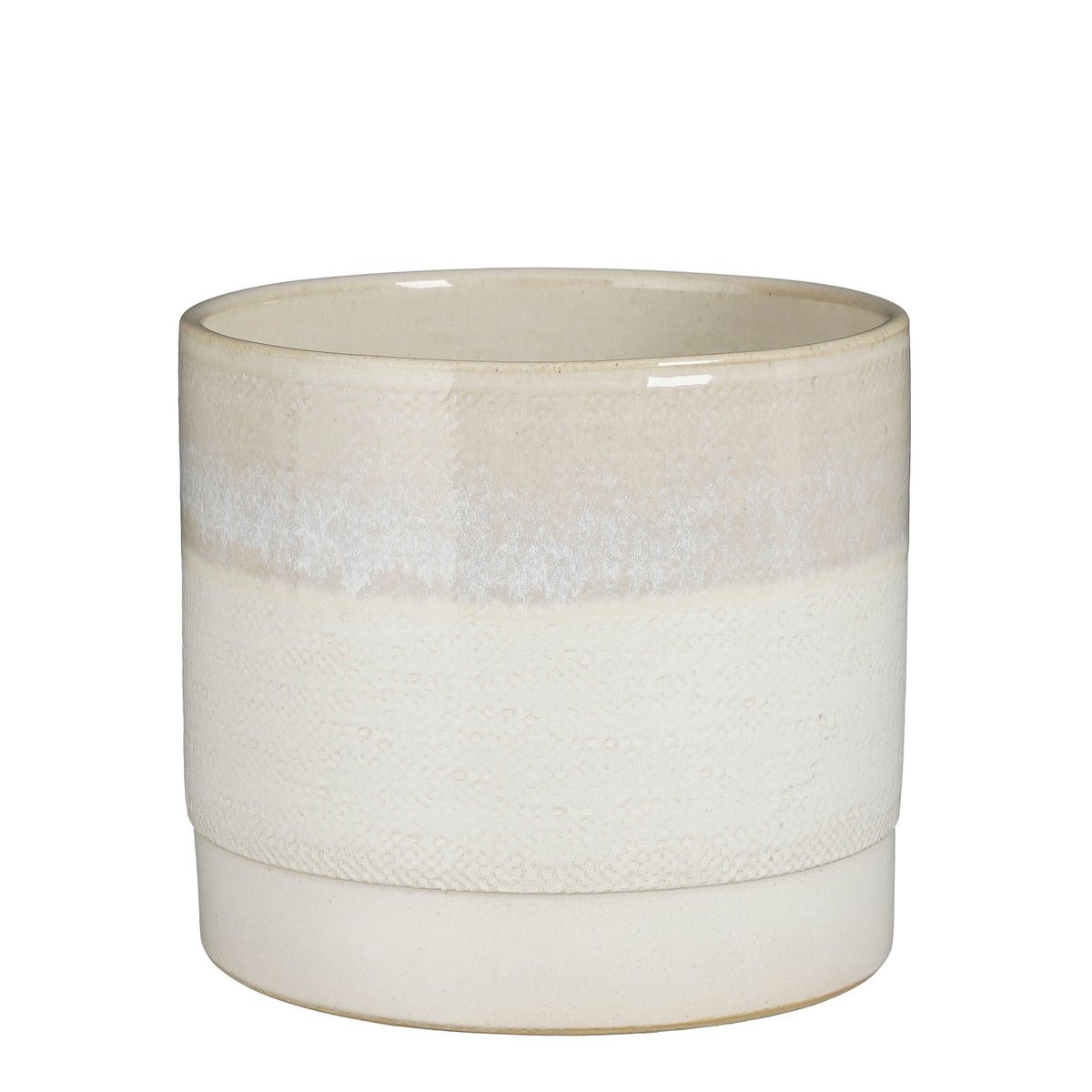 Flowerpot inside Cream 1 Earthenware